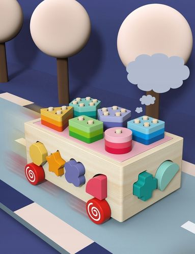 Drewniana kostka EDUKACYJNA SORTER KLOCKI 924 na Arena.pl