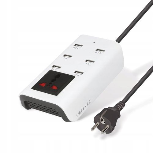 ŁADOWARKA SIECIOWA FOREVER 6xUSB + ADAPTER na Arena.pl