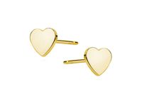 POZŁACANE SREBRNE KOLCZYKI CELEBRYTKA SERDUSZKO