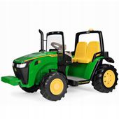 2X TRAKTOR DWUOSOBOWY NA AKUMULATOR 12V JOHN DEERE PEG PEREGO DUAL