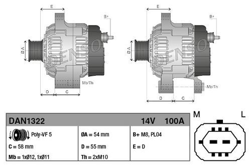 Alternator DENSO DAN1322 na Arena.pl