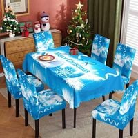 Zestaw Świąteczny Obrus Pokrowce na Krzesła Boże Narodzenie Wigilia Święta