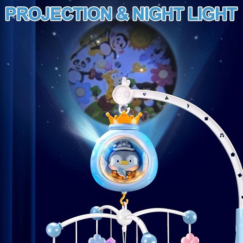 KARUZELA DO ŁÓŻECZKA Z PROJEKTOREM I POZYTYWKĄ 3w1 LAMPKA NOCNA PILOT na Arena.pl