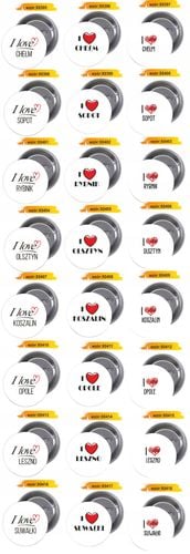 Przypinki buttony I LOVE OPOLE z grafiką na Arena.pl