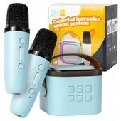 Zestaw karaoke dla dzieci 2 mikrofon bezprzewodowy głośnik przenośny PLAYIO