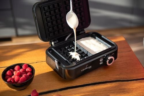 GOFROWNICA 2 DUŻE CHRUPIĄCE GOFRY MOCNA 2000W NIEPRZYWIERAJĄCA POWŁOKA na Arena.pl