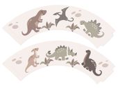 Papilotki do muffinek babeczek Dinozaury, 6 szt.