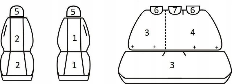 Pokrowce miarowe do Nissan Juke (2010-2019r) zdjęcie 2