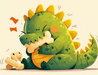 Plakat 65x50cm Uroczy Dinozaur