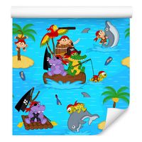 Tapeta do pokoju dziecka PIRACI zwierzęta bajka
