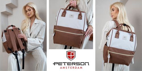 plecak materiałowy ptn alfa-5301 brown-beige na Arena.pl