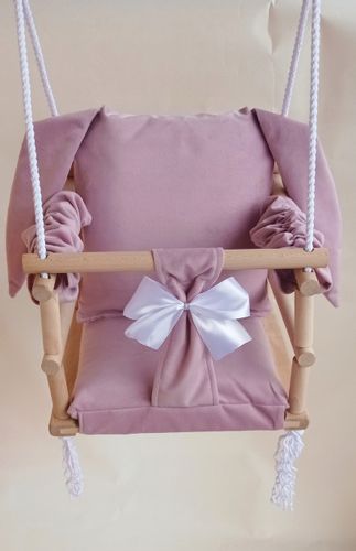 HUŚTAWKA 3w1 DLA DZIECI króliczek kolor RÓŻOWY na Arena.pl