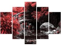 OBRAZ SECRET GARDEN MOST OGRÓD JAPONIA KOLORY