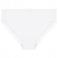 Majtki Figi Dziewczęce Bawełniane Białe z koronką 1szt Urocze MORAJ 146-152