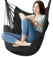 FOTEL WISZĄCY KRZESŁO BRAZYLIJSKIE HAMAK HUŚTAWKA MIĘKKI WYGODA Z KIESZONKĄ