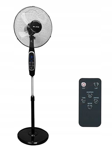 Wentylator 60W podłogowy Blow czarny + pilot zdjęcie 4