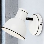 Kinkiet ścienny ZUMBA 91-72115 metalowa regulowany reflektorek biały czarny