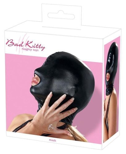 maska bdsm bad kitty czarna poliester na Arena.pl