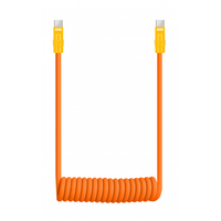 Kabel Newell USB-C - USB-C 100 W,15 m, spiralny, pomarańczowo- żółty
