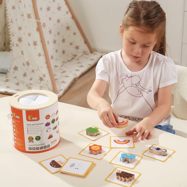 VIGA Drewniana Gra W Ciemno Losowanie Wzorów zdjęcie 5