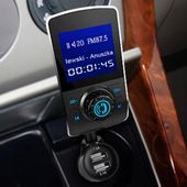 Transmiter Bluetooth FM Ładowarka 2x USB MP3 JACK