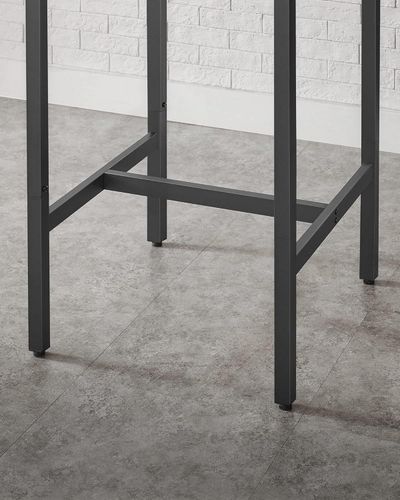 Stolik barowy kwadratowy 60x60x92 cm rustykalny brąz loft do kuchni na Arena.pl