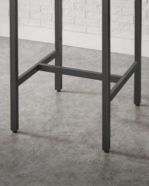 Stolik barowy kwadratowy 60x60x92 cm rustykalny brąz loft do kuchni zdjęcie 12