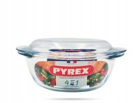 Szklane naczynie żaroodporne z pokrywą średnica 20 cm 2,1 L PYREX