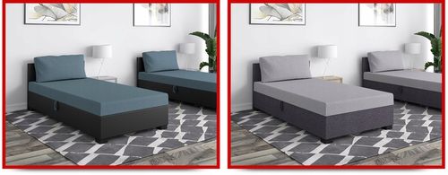 Tapczan Jednoosobowy Łóżko 80x195cm z Pojemnikiem na Pościel + na Arena.pl