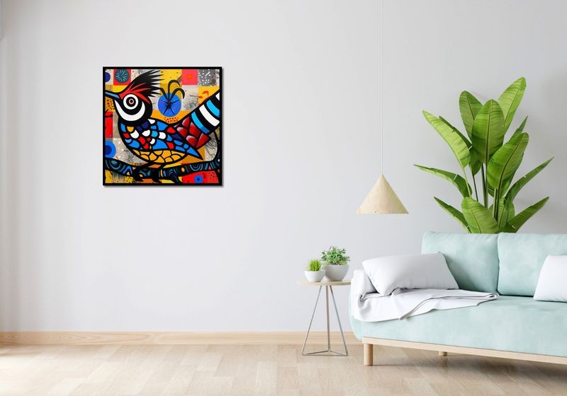 Plakat 70x70cm Ptak Na Wznak zdjęcie 4