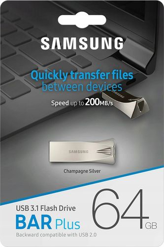Pendrive Samsung BAR Plus 64 GB USB 3.1 srebrny na Arena.pl
