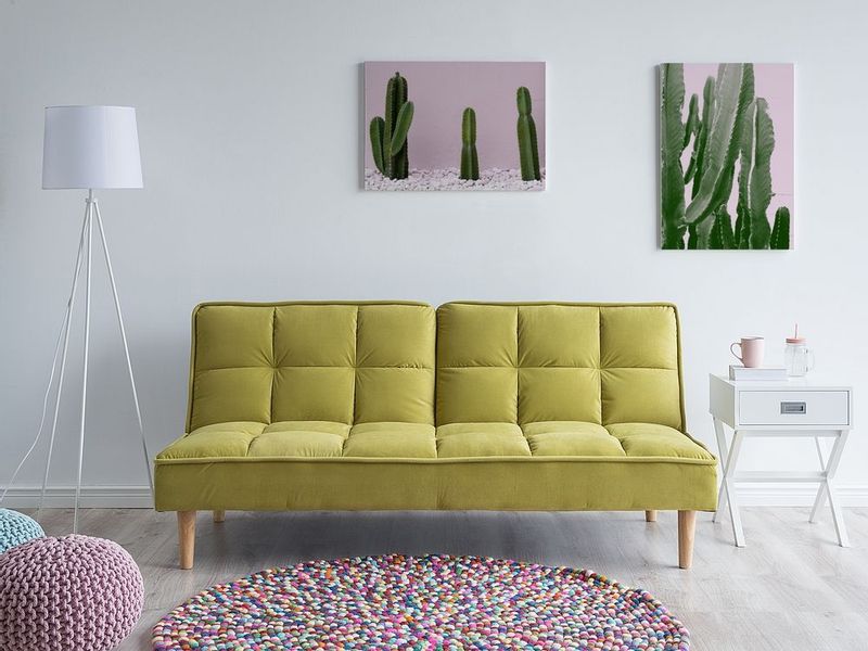 Sofa rozkładana zielona SILJAN zdjęcie 2