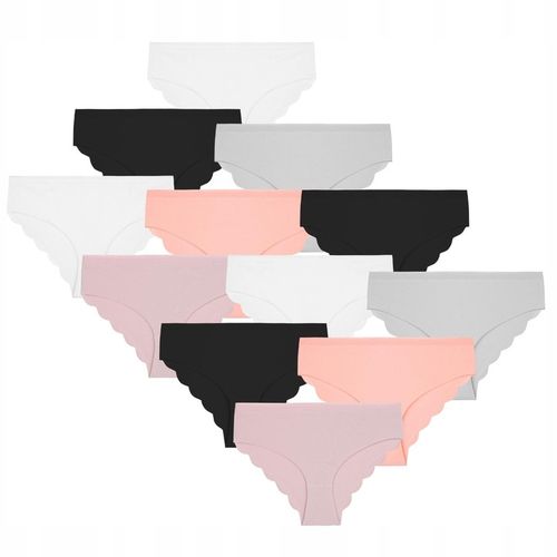 12x Majtki Damskie Bezszwowe Figi Bawełniane Gładkie MORAJ M na Arena.pl