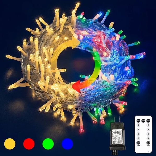 Lampki LED łańcuch 10m 100LED z pilotem zdjęcie 1