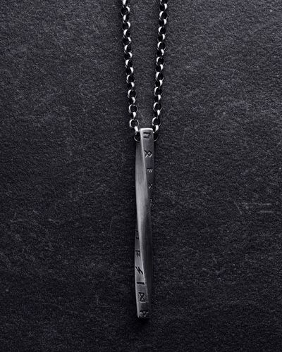 Srebrny wisiorek na łańcuszku RUNY - OBEREGI na Arena.pl