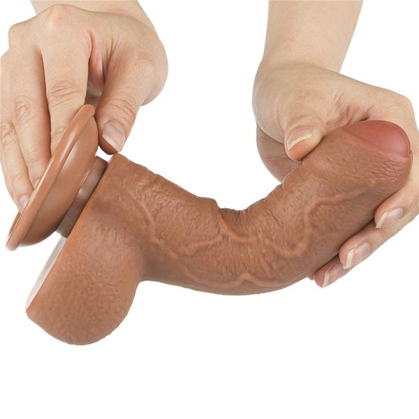 7'' Sliding Skin Dual Layer Dong Brown zdjęcie 5