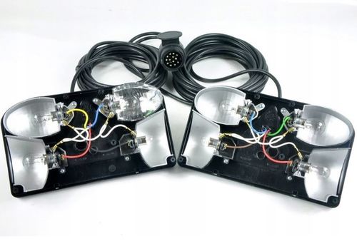 Lampy tylne do przyczepy lawety + wiązka instalacja 5m 13PIN na Arena.pl