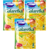 Gellwe Galaretka o smaku cytryna-mango 72 g x 3 sztuk