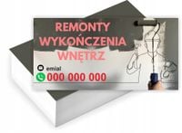 Wizytówki firmowe GOTOWY PROJEKT GRATIS 100 sztuk REMONT WYKOŃCZENIA WNĘTRZ