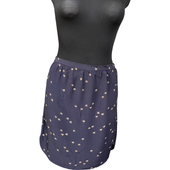 Spódnica Midi Wiskoza Casual Elegancka Granatowy Rozmiar 36 na Lato