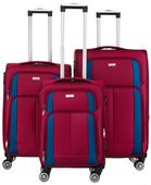 zestaw walizek ptn 5209-set-9265 burgund-navy