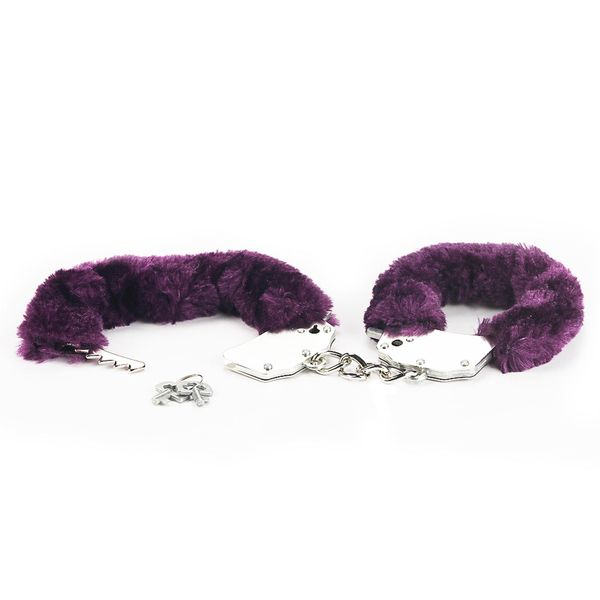 Fetish Pleasure Fluffy Handcuffs Purple zdjęcie 3