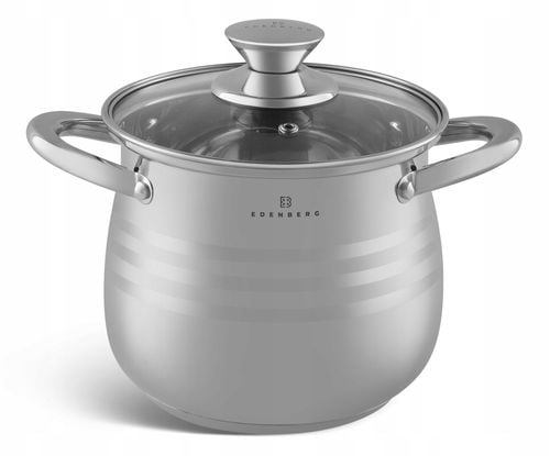 GARNEK STALOWY Z Pokrywką Głęboki Wysoki Beczułka 4l 18cm 532 na Arena.pl