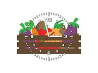 40X40CM ZEGAR SKRZYNKA WARZYWAMI ZEGAR OBRAZ