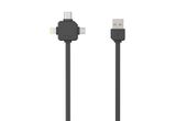 2 x Kabel 3w1 1,5m iPhone Lightning +USB-C TypC +micro