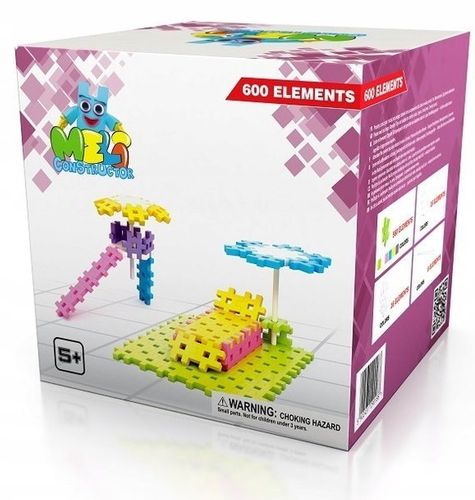 Klocki Meli Basic Constructor różowy Pink 600 szt. - mini wafle na Arena.pl