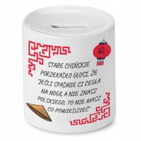 Skarbonka Śmieszna Zabawna Stare Chińskie Z Nadrukiem Ze Zdjęciem