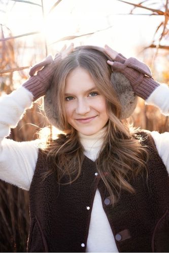 Futrzane nauszniki Keyla - dla dzieci, damskie, zimowe Szary na Arena.pl