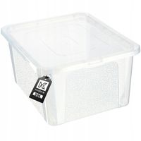 KADAX Pojemnik Organizer 20L Pudełko Zabawki Plastikowe Z Pokrywą Bezbarwny