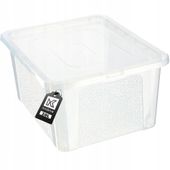 KADAX Pojemnik Organizer 20L Pudełko Zabawki Plastikowe Z Pokrywą Bezbarwny